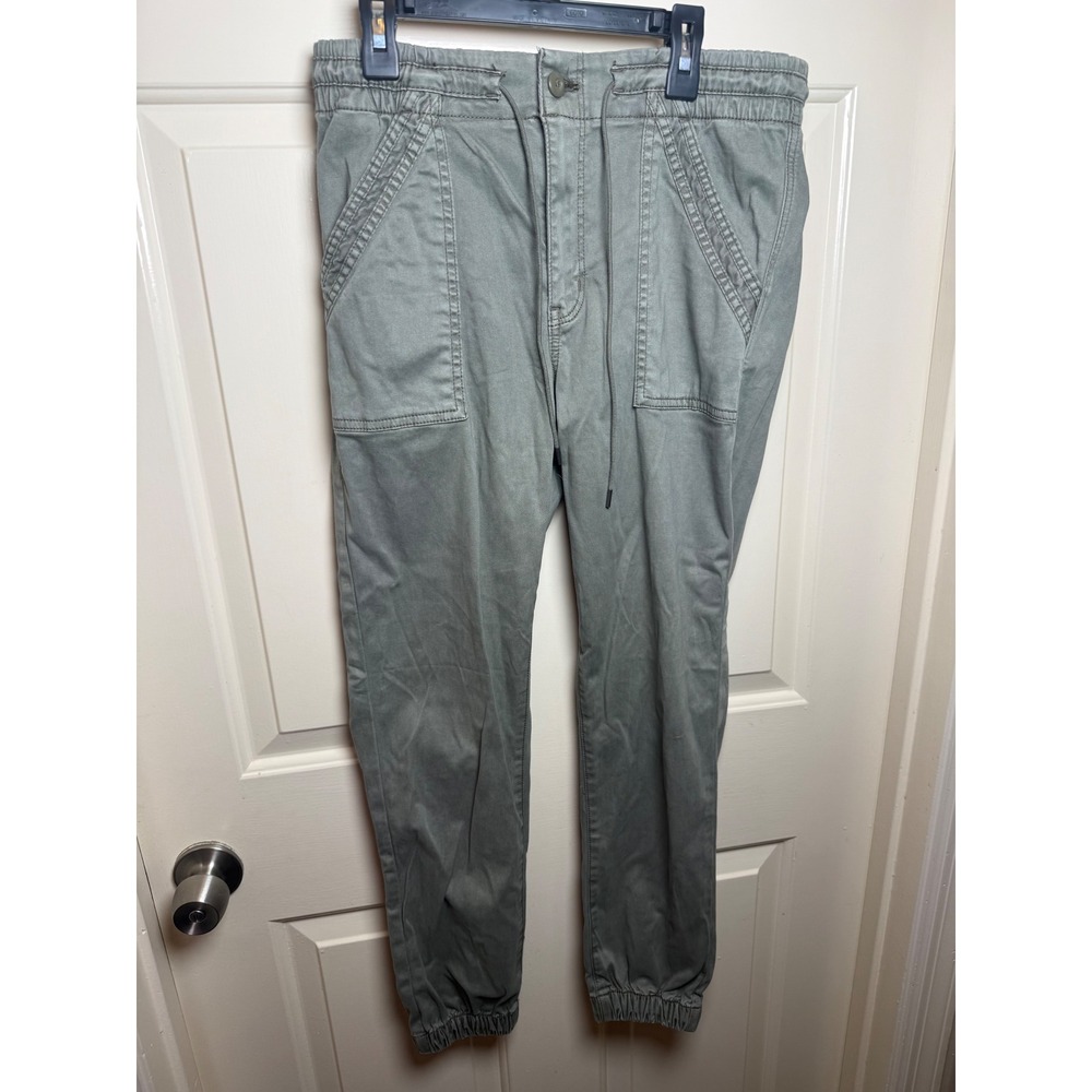 American Eagle Olive Green Utility Joggers Stretch Cargo Pants Womens 10 Regular